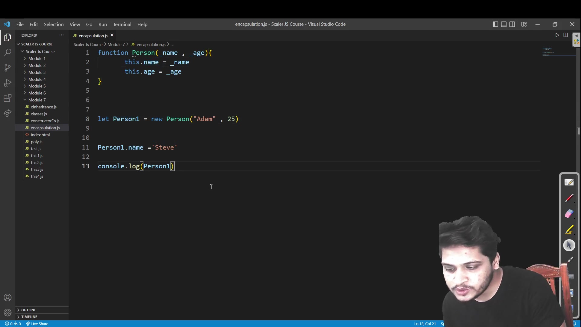 Encapsulation in JavaScript